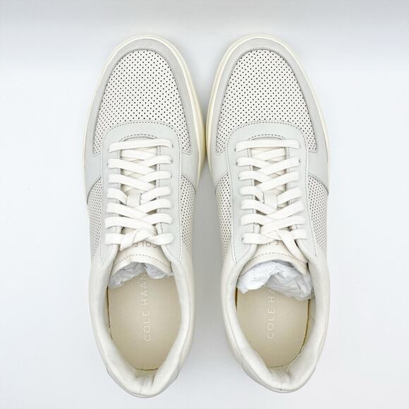 Cole Haan Men Cole Haan Mens Grand Crosscourt Modern Perf Sneaker US 10.5 M White Leather NIB